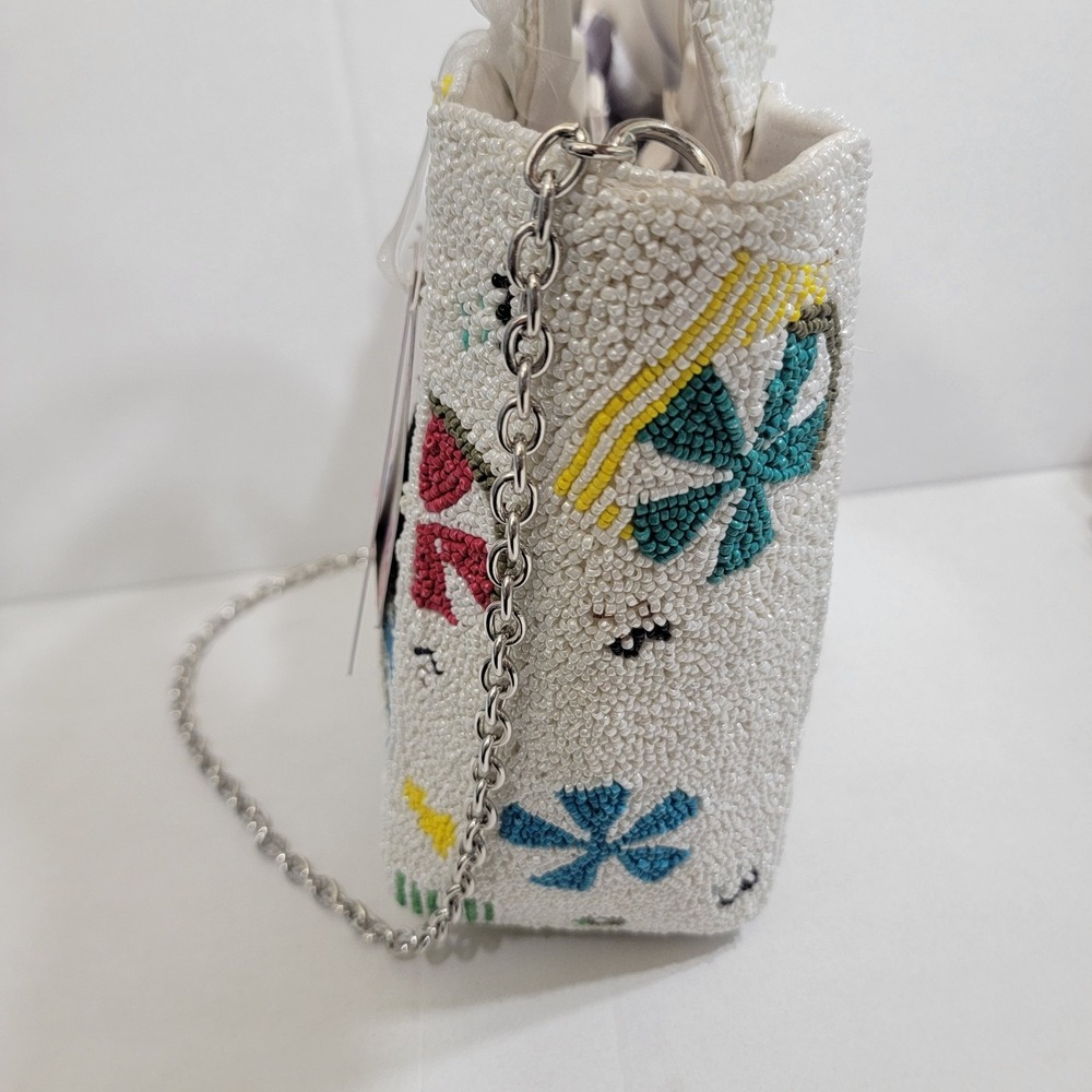 NWT Beaded Embellished Beach Ball Crossbody Shoulder Bag Purse TikTok Viral - Picture 3 of 9